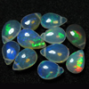 11 pcs - Trully Outstanding Awesome - AAAAAAA - High Quality - Ethiopian Opal - Smooth Polished Pear Briolett size - 5x7 - 9x6 mm DRILLED THE BRIOLETT ALLREADY DRILLED